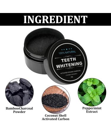 Effective Tooth Whitening Powder | Activated Carbon & Coal Toothpaste for Stain Removal & Fresh Breath - Buy Online on GoSupps.com