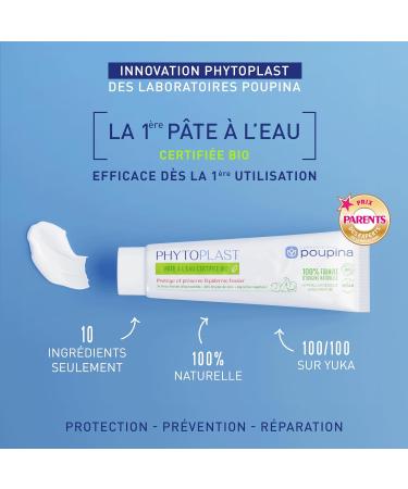 POUPINA Phytoplast BIO Water Paste - 100% Natural Cream for Baby Change | Protects Against Seat Redness | Clinically Proven | 65g - Buy Online on GoSupps.com