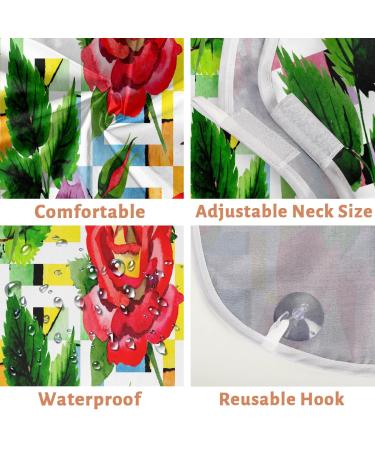 Geometric Rose Beard Bib Apron | Non-Stick Waterproof Beard Hair Catcher for Men | Grooming Cape with Suction Cups | Perfect Gifts for Men - Buy Online on GoSupps.com