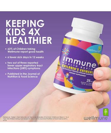 Children's Wellmune Chewable Tablets: Clinically Proven Immunity Support for Kids - Buy Online on GoSupps.com