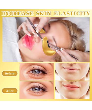 100 Set Lip & Eye Masks - Wedding & Baby Shower Favor - Gold Under Eye & Pink Lip Masks for Moisturizing & Hydrating Dark Circles & Dry Lips - Buy Online on GoSupps.com