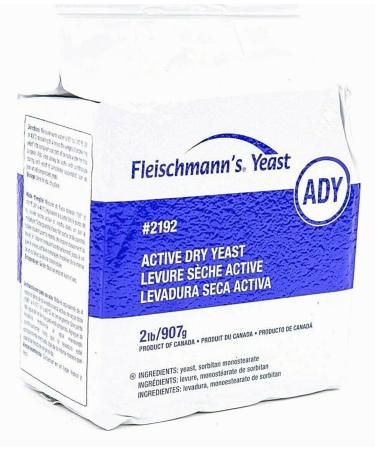 Fleischmann's Active Yeast 2 LB Bag - 2 Pound Pack - Fresh Baking Yeast - Buy Online on GoSupps.com