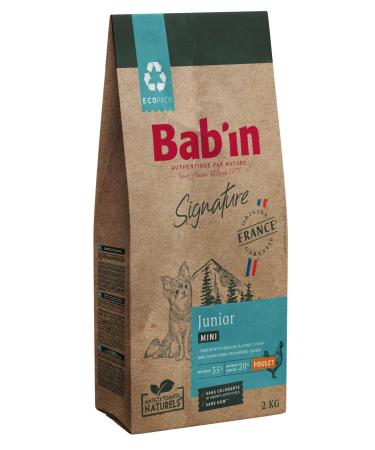Bab'in Signature Mini Junior 2 kg - Dry Food for Small Puppies and Dogs in Gestation or Lactation - Natural and Balanced - Ad