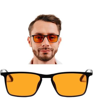 Buy Classic Orange Blue Light Filter Glasses - Night Style Computer Glasses for Eye Protection - Buy Online on GoSupps.com