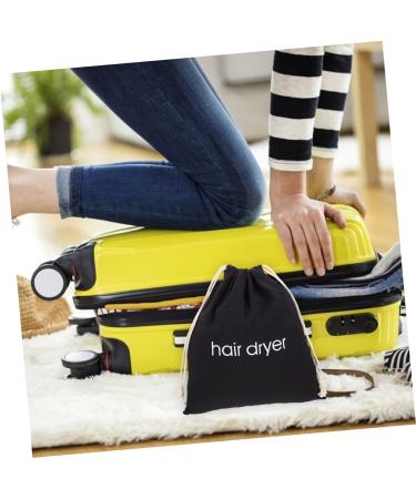 DRESSOOS 2pcs Hair Dryer Storage Bag Joy Brand Hair Dryer Fryer Clear Makeup Bag Make up Bag Fabric Black - Buy Online on GoSupps.com
