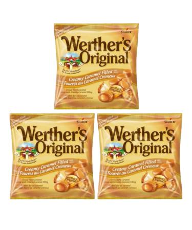 Werther's Original Creamy Caramel Filled Hard Candies 135g (Pack of 3)