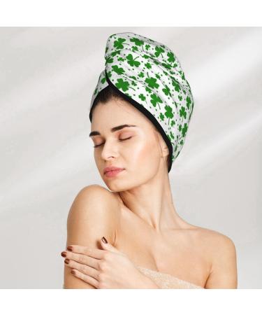 St. Patrick's Day Microfiber Hair Towel - Soft Super Absorbent Wrap for Long Curly & Thick Hair | Quick Dry Coral Velvet - Buy Online on GoSupps.com
