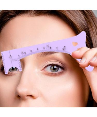 Kumprohu Brow Mapping Ruler | Silicone Eye Liner Guide Eye Brow Stencils | Eyebrow Shaping Ruler Eye Makeup Aid Brow Measuring Tool for Beginners Eye Liner Eyelash Eyebrow Purple - Buy Online on GoSupps.com