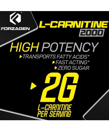 Forzagen L-Carnitine 2000 - Liquid L-Carnitine with Vitamin B6 | Acetyl L-Carnitine | 30 Servings Sour Fruit Punch - Boost Energy & Metabolism - Buy Online on GoSupps.com