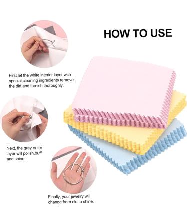 STOBOK 300 Pcs Jewelry & Lens Cleaning Cloths - Double-Sided Fleece Wipes for Electronics Glasses & Screens - 8x8 CM (5 Pcs - Buy Online on GoSupps.com