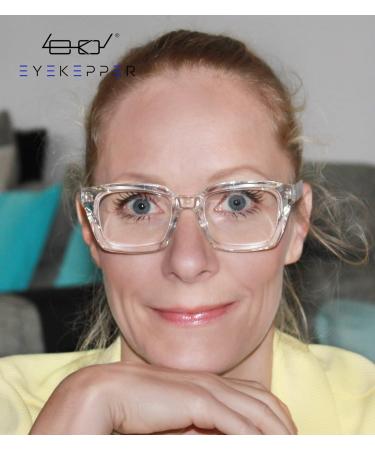 Eyekepper Ladies Reading Glasses - Oversized Square Design | Stylish 1.5x Transparent Readers for Women - International Shipping Available - Buy Online on GoSupps.com