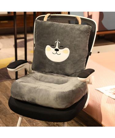 Integrated Lumbar Support Seat Cushion - Super Soft Comfort Back Support Pillow (Grey) for Enhanced Posture | International Shipping Available - Buy Online on GoSupps.com