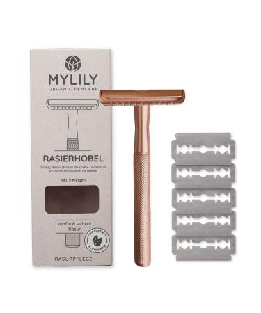 Mylily Razor Hobel including 5 razor blades I Your perfect shave I razor plane ladies I Safety Razor I Razing Hobel Women Intimate Area.