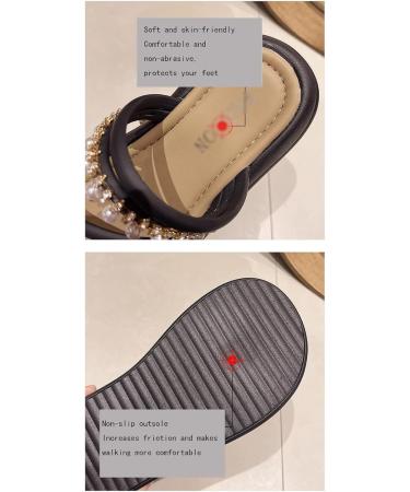 Women's Lightweight Orthotic Sandals - Summer Round Toe Pearl Slip-On Bunion Corrector | Outdoor Anti-Slip Orthopedic Sandals for Hallux Valgus & Toe Separator - Khaki 6 - Buy Online on GoSupps.com