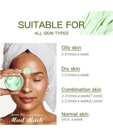 Green Tea Mask Mud Mask Face Masks Skincare Green Clay Mask - Spa Quality Pore Reducer for Acne & Oily Skin Hydrating Deep Cleansing Cooling Face Mask Vegan Natural Skin Care for Women Men 100G - Buy Online on GoSupps.com