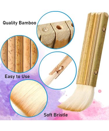 KAIY 2 PCS Bamboo Handle Sheep Hair Hake Brush Set for Watercolor Painting - Buy Online on GoSupps.com