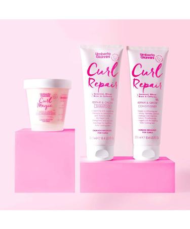 Umberto Giannini Curl Magic Hair Mask - Vegan & Cruelty-Free Repair Treatment with Seaweed & Caffeine - 230ml - Buy Online on GoSupps.com