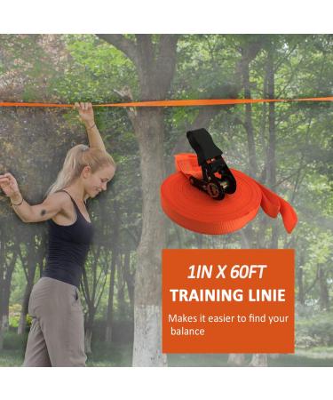 Autofonder Slackline Kit - 250lbs Weight Capacity - Perfect for Adults, Children, and Beginners - Complete Set with Tree Protectors, Ratchet Cover, Instructions, and Carry Bag - Buy Online on GoSupps.com