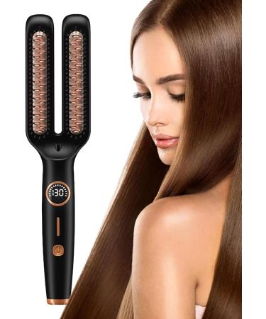 Travel-Friendly Curling Straightener & Hair Styling Brush | 6 Heat Settings Frizz Control | Professional Dual-Purpose Comb for Salon & Home Use - Buy Online on GoSupps.com
