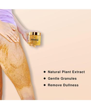 Seed Spring 24K Gold & Sugar Body Scrub - Exfoliating, Moisturizing, Deep Cleansing - 10 oz - Buy Online on GoSupps.com