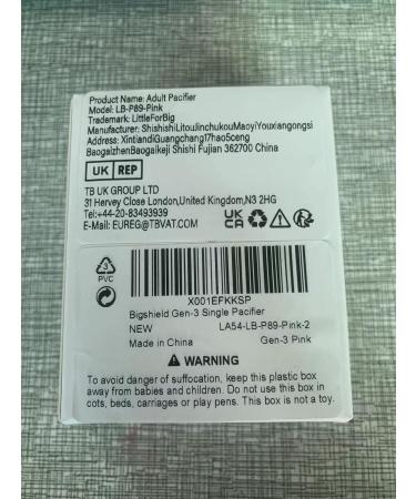 LittleForBig Bigshield Generation-3 Single Adult Size Chupete - Pink | International Shipping Available - Buy Online on GoSupps.com