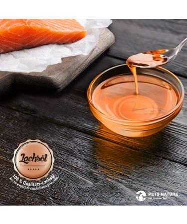 Pets Nature Salmon Oil for Dogs Cats & Horses - 1L Premium Omega 3 & 6 Fish Oil - Buy Online on GoSupps.com