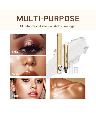Buy Glitter Eyeshadow Stick with Blending Brush | Long-Lasting Crease-Free Cream Eye Shadow Pencils for Stunning Make-up #3 - International Shipping Available - Buy Online on GoSupps.com