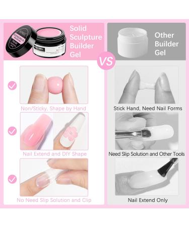 Supwee Solid Sculpture Builder Gel Pink Nail Extension 14g - DIY Nail Art Emboss Hard Gel - Buy Online on GoSupps.com