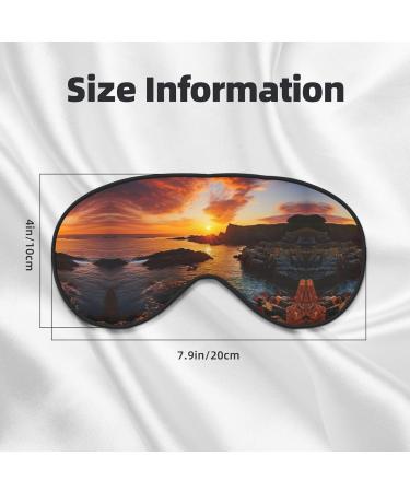 Ireland Sunset Seascape Sleep Mask | Adjustable Breathable & Fashionable Eye Mask for Ultimate Comfort - Buy Online on GoSupps.com