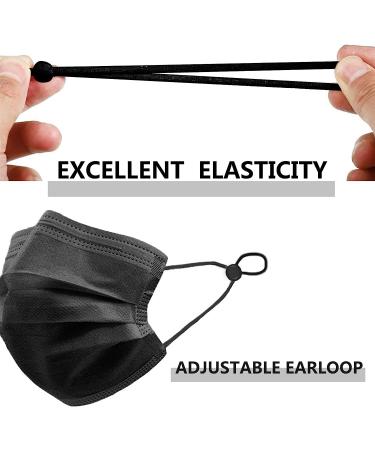 Adjustable Elastic Bands for Masks - 10 Inch High Stretch Straps for DIY Masks - 50PCS Black - Buy Online on GoSupps.com