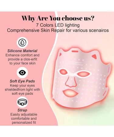 Red Light Therapy Mask | Blue Revive LED Face Mask for At-Home Light Therapy | 7 Color LED Facial Treatment - Buy Online on GoSupps.com