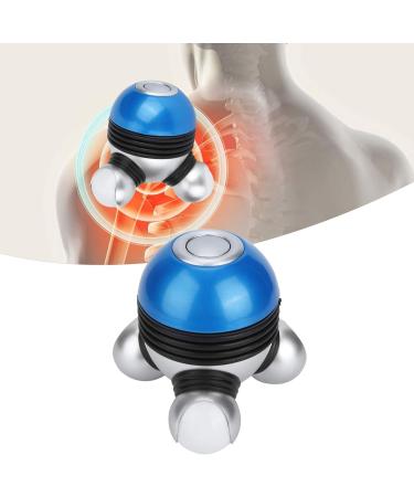 Portable Mini Neck & Body Massage Device - Vibration Massager with LED Light for Relaxation - Perfect for Home Use - Ideal for Head Neck Legs & Back (Blue) - Buy Online on GoSupps.com