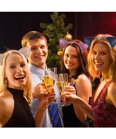 REQO 16 Pieces Cat Ears Headbands Set Cute Glitter Cat Head Accessories Flashing Girls Headdress Party Supplies For Night Clubs Raves Concert Party Christmas Halloween Adults Kids - Buy Online on GoSupps.com