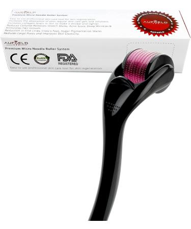 AUFGELD AG540 Titanium Microneedle 540 Needles 0.25mm Derma Roller Skin Care for Face Facial Wrinkles Hair Loss Stretch Marks Hair Regrowth Micro Needles Professional Microneedling Derma Needling Kit - Buy Online on GoSupps.com