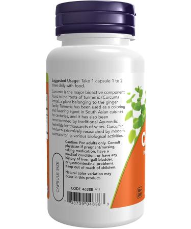 Now Foods Curcumin 60 Veg Capsules - Powerful Anti-Inflammatory Supplement - Buy Online on GoSupps.com