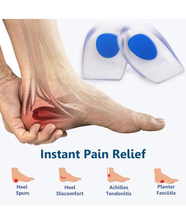Sulpo Gel Heel Cushions for Plantar Fasciitis | Comfort for Feet Legs & Back | Stylish Inserts for High Heels Boots & Sporty Shoes (Size 40-46) - Buy Online on GoSupps.com