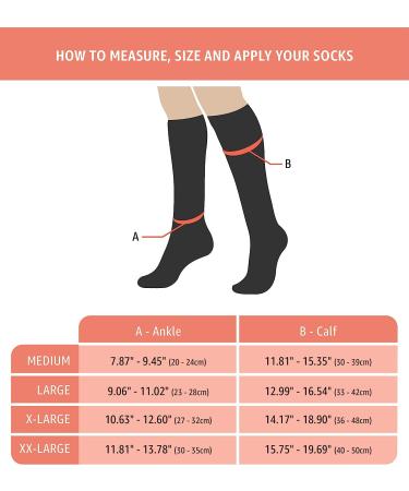 Solimo Closed Toe Compression Socks for Men & Women - Black, 15-20mmHg, Large, 1 Pair - Buy Online on GoSupps.com