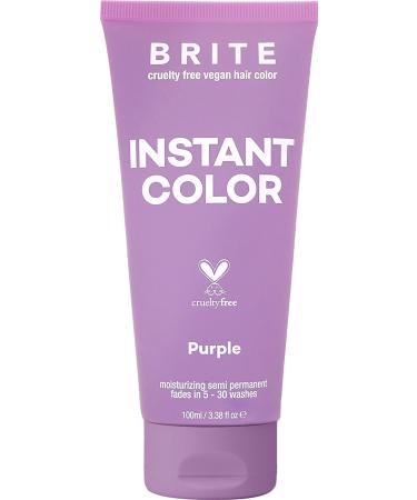 BRITE Purple Instant Colour Semi-Permanent. Moisturizing Formula Ammonia Free Paraben Free Cruelty Free 3.38 floz