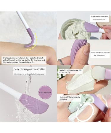 Silicone Face Mask Brush Set for Gentle Exfoliation and Moisturizer Application - 3PCS - Buy Online on GoSupps.com