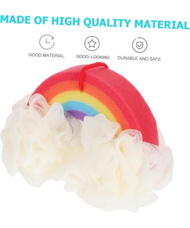 MERRYHAPY 1pc Rainbow Bath Ball Soft Bath Sponges Newborn Bath Shower Exfoliating Sponge Bath Loofah Sponge Tub for Newborn Bath Scrubber Absorbent Sponge Dog Treat Jar Shower Pouf - Buy Online on GoSupps.com