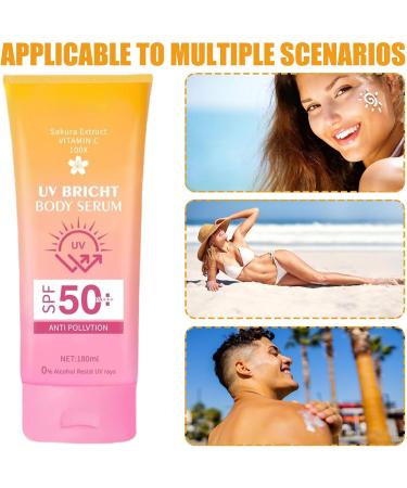 GkgWuxf Waterproof Sunscreen Daily 50 Sunscreen180ml Waterproof Body Sunscreen for Swimming Summer Activities Sunbathing - Buy Online on GoSupps.com