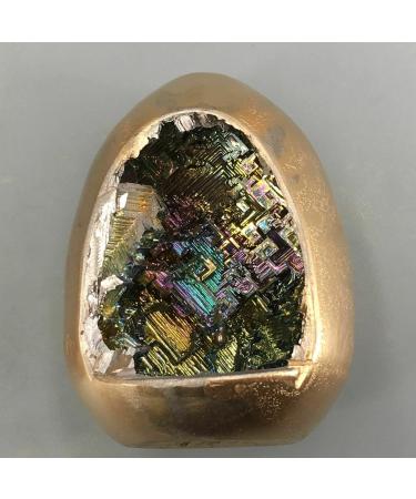 Natural Crystal Rough Natural Rainbow Bismuth Ore Egg Quartz Crystal geode Specimen Decoration 1pc - Buy Online on GoSupps.com