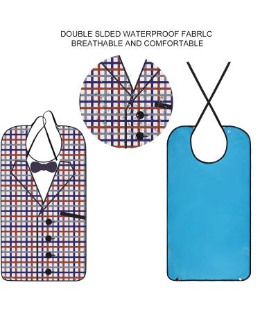 AIEX Adult Bibs - Waterproof Floral Print, Washable & Reusable Clothing Protectors | Suitable for Eating - Style 02 - Buy Online on GoSupps.com