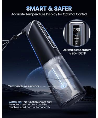 ONLYCARE Electric Ear Wax Removal Kit - 3 Pressure Modes LED Display Water Powered Ear Cleaner with 6 Reusable Tips - Black | International Shipping Available - Buy Online on GoSupps.com