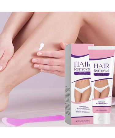 Hair Removal Cream Skin Lotion with Squeegee 120g - Hair Removal Cream for Pubic Area | For Intimate Area Legs Underarms Back and Bikini Lines - Buy Online on GoSupps.com