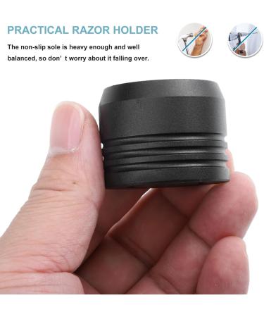 Minkissy Small Foam Spoon & 1st Razor Holder - Practical Aluminum Shaving Stand for Bathroom Storage | Beard & Razor Organizer - Buy Online on GoSupps.com