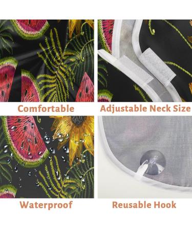 Watermelon Flower Beard Bib Apron for Men | Non-Stick Waterproof Grooming Cape with 2 Suction Cups - Perfect Gift for Shaving & Trimming - Buy Online on GoSupps.com