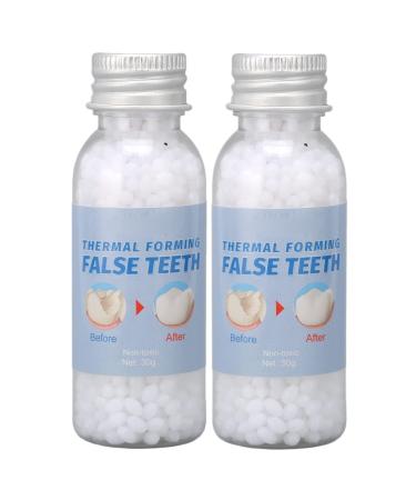 WTTFC Temporary Deans Repair Kit Tooth Filling Beads Temporary Prosthesis Instant Veneers Dieters Thermal Adhesive Beads and Dental Care for Repairing Broken Teeth (60G)