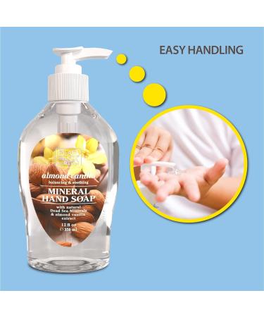 Dead Sea Collection Almond Vanilla Hand Soap - Pack of 3 - 12 Fl. Oz. Each - Gentle Liquid Hand Soap for All Skin Types - Buy Online on GoSupps.com