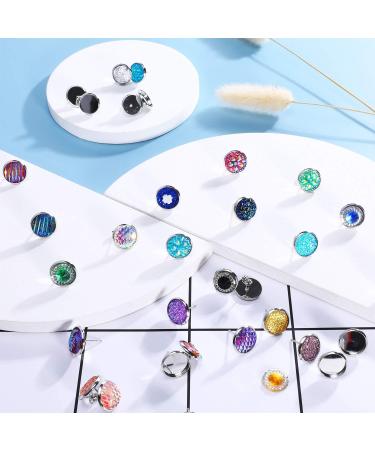 300 Piece Stud Earring Kit: 100 Stainless Steel Bezels, 100 Rubber Backs, 100 Earring Backs - Silver/Clear - Buy Online on GoSupps.com